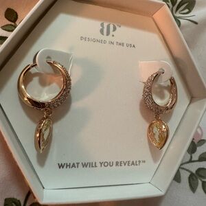 BP Gold and Crystal Drop Earrings